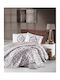Pucioasa Set Coverlet Queen Size Beige 240x260cm 3pcs