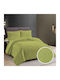 Pucioasa Σετ Κουβερλί Υπέρδιπλο από Πολυεστέρα Light Green 230x250cm 3τμχ
