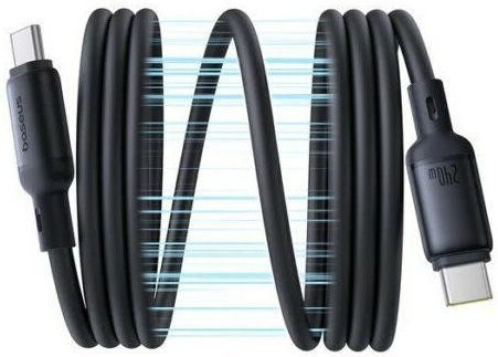 Baseus Picogo Magnetic Magnetic USB 2.0 Cable USB-C male - USB-C 240W PD Μαύρο 1m P10376800121-00