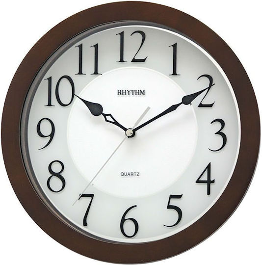Rhythm Silent Ceas de Perete Lemn Maro Ø28cm