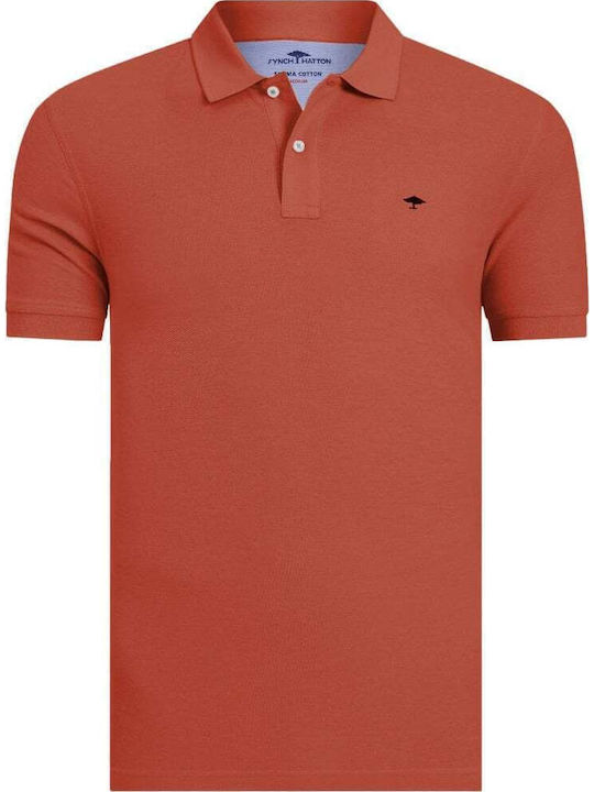 Fynch Hatton Polo Kurzarmbluse Salmon