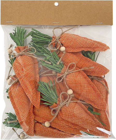 Set de 12 decorațiuni morcov 16x4.5x2.5cm iepurași 932192