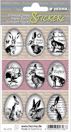 Herma Happy Easter Stickers Paper Egg Rabbit