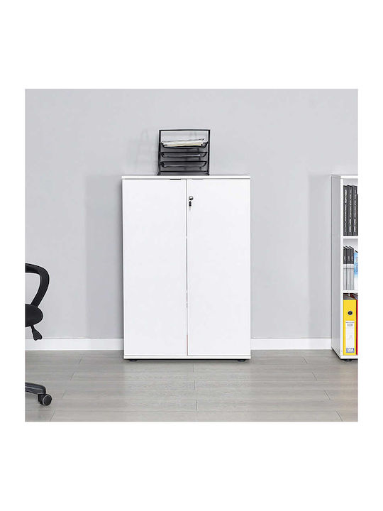Cabinet de Birou Rio cu încuietoare Alb 72x34x109cm