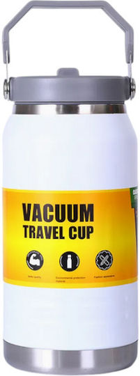 Portable Bottle-Thermos Bottle Thermos Stainless Steel / Plastic 1.4lt White