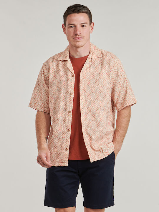 Kurzärmeliges Baumwollhemd Bombay Brown