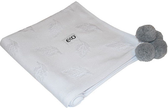 Ekokids Pătură Pepinieră Swaddling pături Bambus Albă 80x80cm