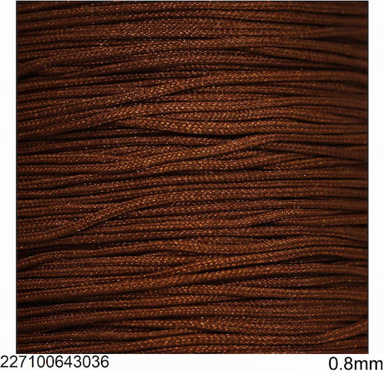 Makramee-Schnur Jade 0,8mm 10 Meter Braun Kupfer 10 Meter