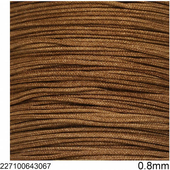 Macrame Cord Jade 0.8mm 10 Meters Brown Tan 10 Meters