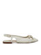 Leder Damen Ballerinas Slingback Weiße
