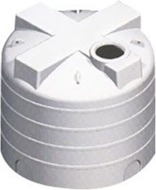 Plastică Depozit Apă / Petrol Cilindric Vertical 10000lt Albă