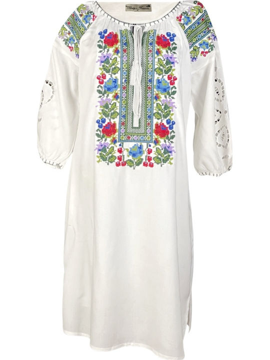 Rochie De Vară Midi Albă