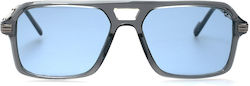 Oliver Peoples Sunglasses Gray with Acetate Frame & Light Blue Lens