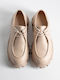 Women's Synthetic Leather Oxford Shoes Beige