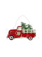 Artekko Christmas Metal Figure Sign Red Height 29cm