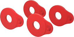 D'addario Accessories D'addario Pw-flsb-04rd Strap Lock Σετ 4 Τμχ Κόκκινο