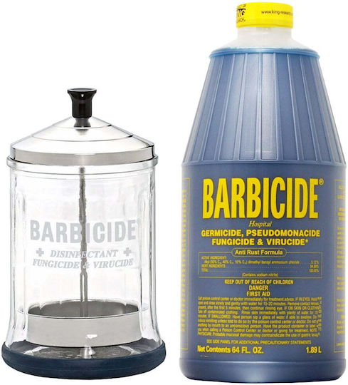 Barbicide Concentrate Disinfectant Set 2 L + 750 Ml Container Disinfecting Manicure Pedicure Tools