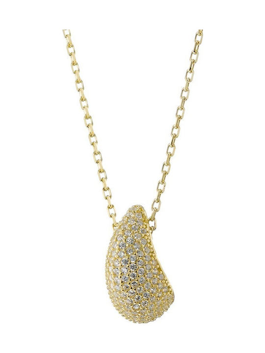 Jeweltude with design Tear from Gold Plated Silver