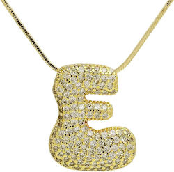 Monogram Κολιέ από Επιχρυσωμένο Ατσάλι