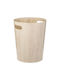 Coș de gunoi pentru birou design lemn diametru 25x30cm capacitate 8,5l bej