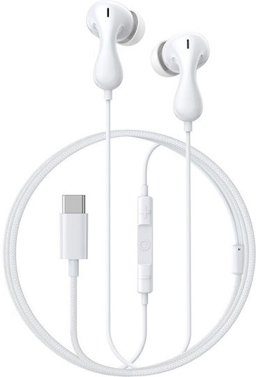 Baseus Encok CZ20 In-ear Handsfree Headphones with Connector USB-C White