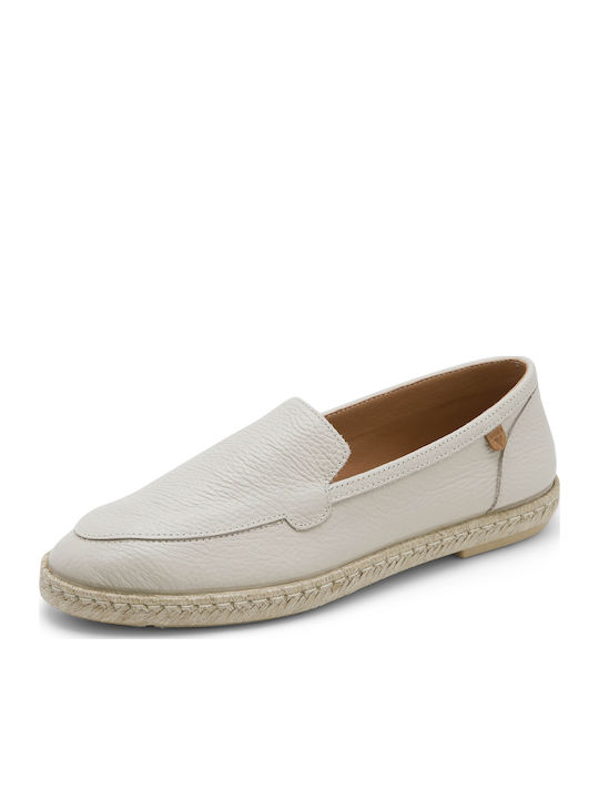 Women's Leather Espadrilles Beige