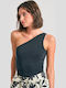Off Shoulder Μονόχρωμο Κορμάκι