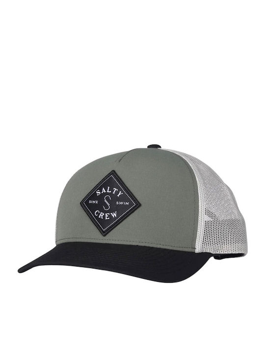 Salty Crew Sea Line Retro Trucker Cap Olive Black