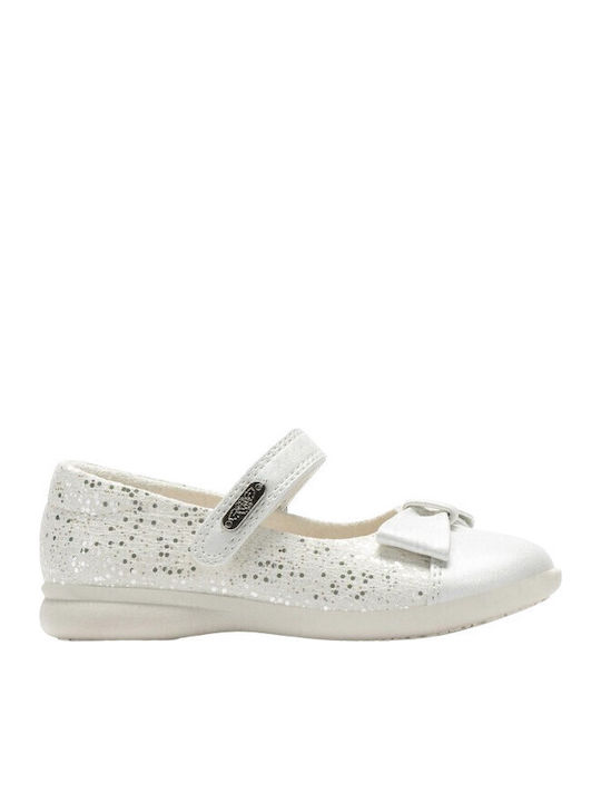 Kids Ballerinas with Hoop & Loop Closure White