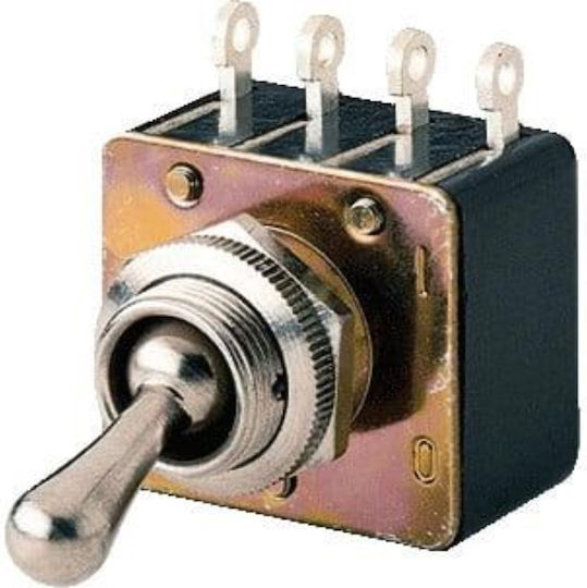 Διακόπτης Rocker On-off Διπολικός Dpst 4 Pin 2a/250vac Άνοιγμα Φ13.0mm 17x23.5x26mm Marquardt 0132.0601
