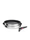 Tefal Ingenio Cook Eat Σετ Τηγάνια από Ανοξείδωτο Ατσάλι Silver με Αντικολλητική Επίστρωση 2τμχ