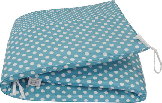 Anna Riska Mix & Match Crib Bumpers Classic Inside Petrol Blue 40x165cm