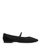 Damen Ballerinas mit Riemchen Schwarz