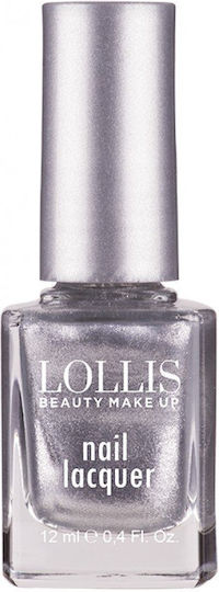 Lollis Beauty Make Up Glossy Βερνίκι Νυχιών Ασημί 105