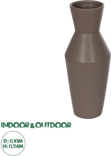GloboStar Decorative Vase Artificial Garden Unique Brown 10x10x24cm