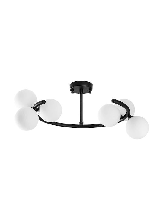 Opviq Luminar Deckenleuchte 55cm Schwarz mit Fa...