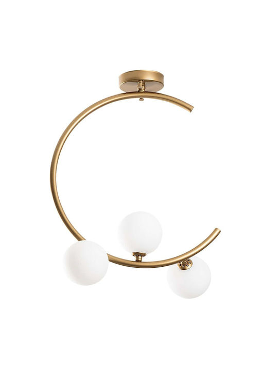 Opviq Luminar Ceiling Mount Light 50cm Yellow with Socket G9