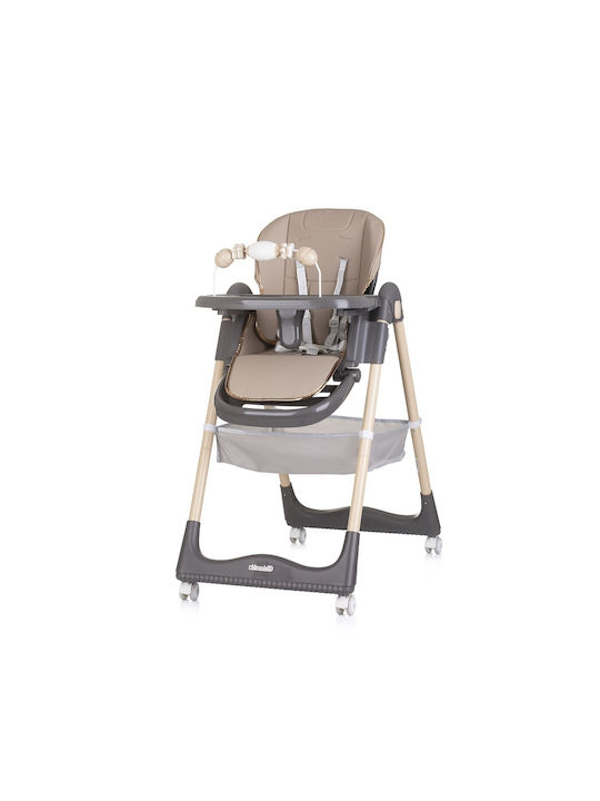 Chipolino First Spoon Pliabil Scaun de Masă pentru Copii cu Cadru Metalic Macadamia