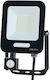 Eurolamp Waterproof LED Flood Light 30W Cold White 6500K With Motion Sensor IP54