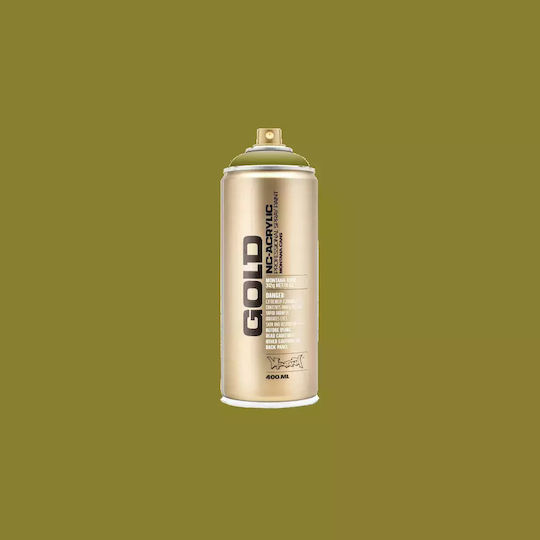 Montana Cans Spray Farbe Acryl mit Metallisch Effekt Gold Pepperoni Scharf 400ml