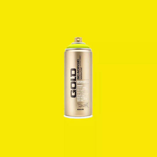 Montana Cans Spray Paint with Metallic Effect Gold Flash Yellow 400ml