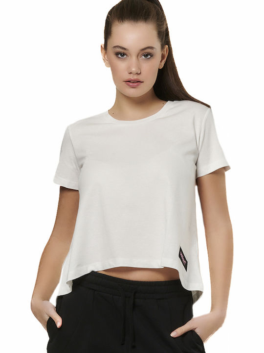 Body Action Damen Oversized T-Shirt White