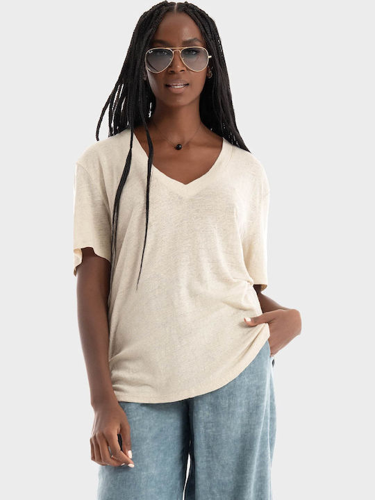 Boss Women's T-shirt Beige