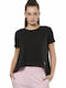 Damen Sportlich Oversized T-Shirt Schwarz
