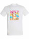 Tricou unisex pentru copii "Bingo Spring Easter" Alb