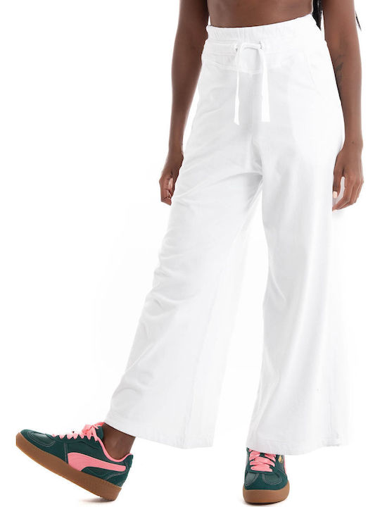 Women's Fabric Trousers White