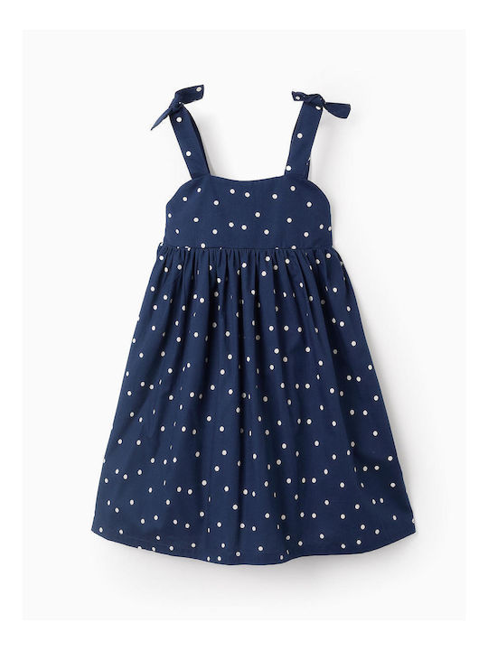 Children's Dress Polka Dot Dark Blue