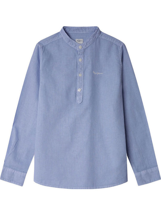 Kids Shirt Long Sleeve Azzurro Blue Chamber