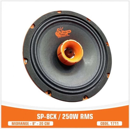SP Audio 8CX Ηχείο Αυτοκινήτου Ομοαξονικά 8" με 250W RMS (Midrange)