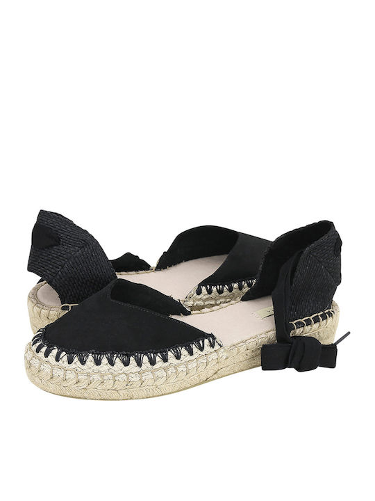 Platforme Dama În Stil Espadrile Negru